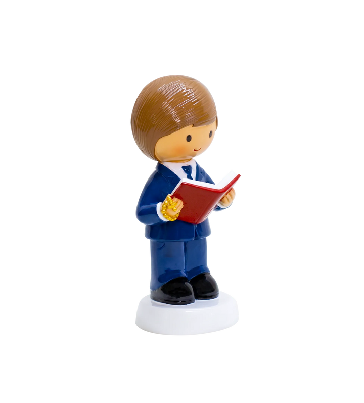Little Drops of Water Miniature Saint Statue A Light For My Path — Boy Miniature Saint Statue
