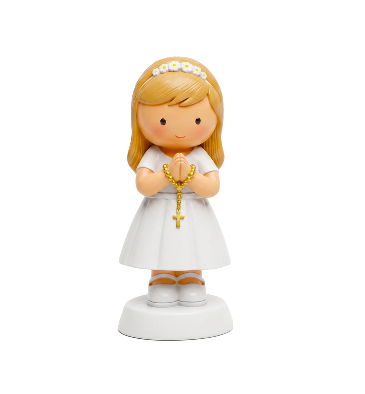 Little Drops of Water Miniature Saint Statue A Promise To God — Girl Miniature Saint Statue