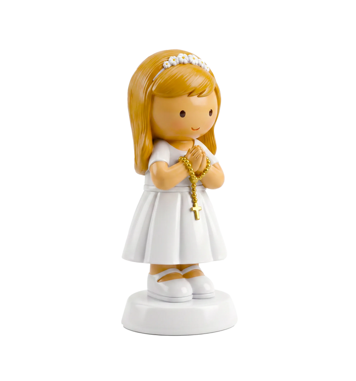 Little Drops of Water Miniature Saint Statue A Promise To God — Girl Miniature Saint Statue