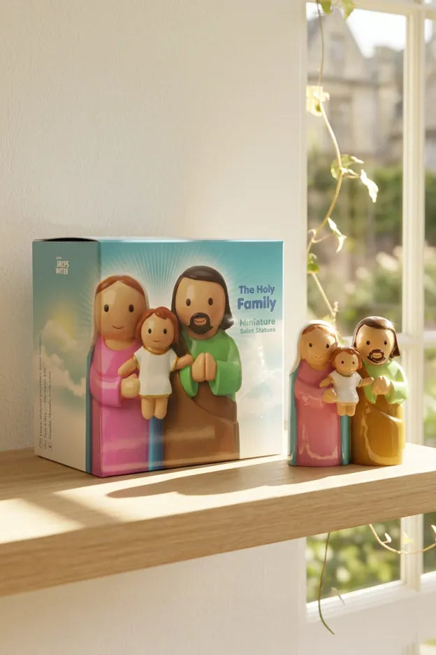 Little Drops of Water Miniature Saint Statue Holy Family Miniature Saint Statue
