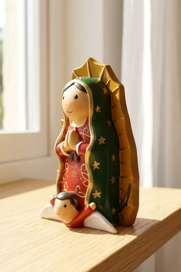 Little Drops of Water Miniature Saint Statue Lady of Guadalupe Miniature Saint Statue