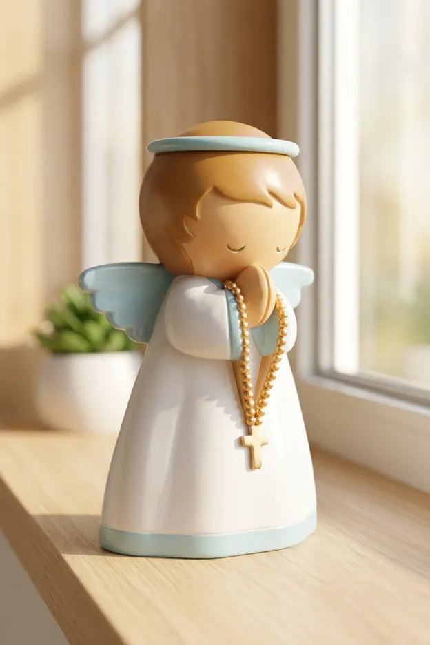 Little Drops of Water Miniature Saint Statue My Guardian Angel Boy Miniature Saint Statue