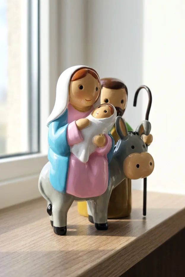 Little Drops of Water Miniature Saint Statue The Flight to Egypt Miniature Saint Statue