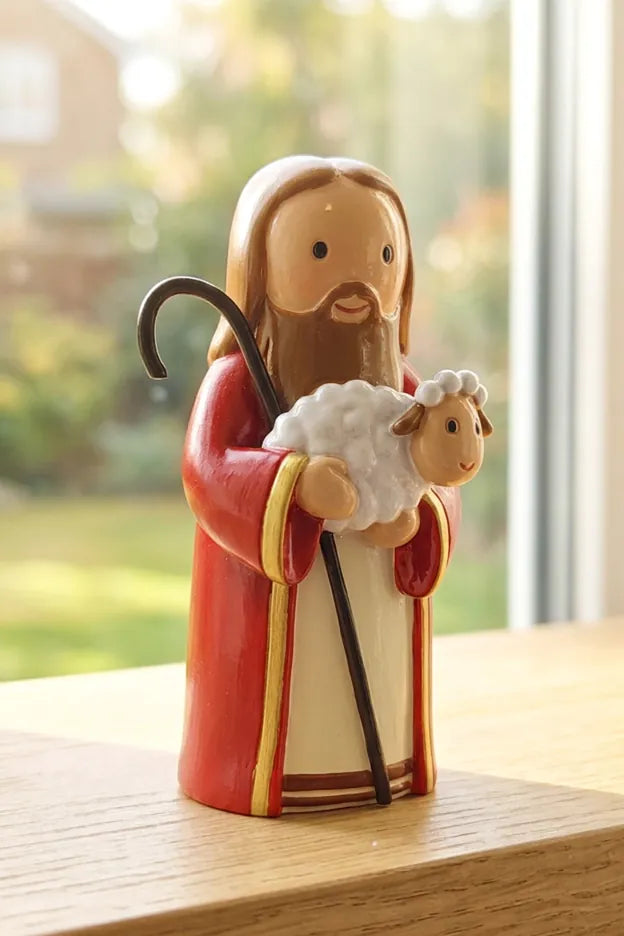 Little Drops of Water Miniature Saint Statue The Good Shepherd Miniature Saint Statue