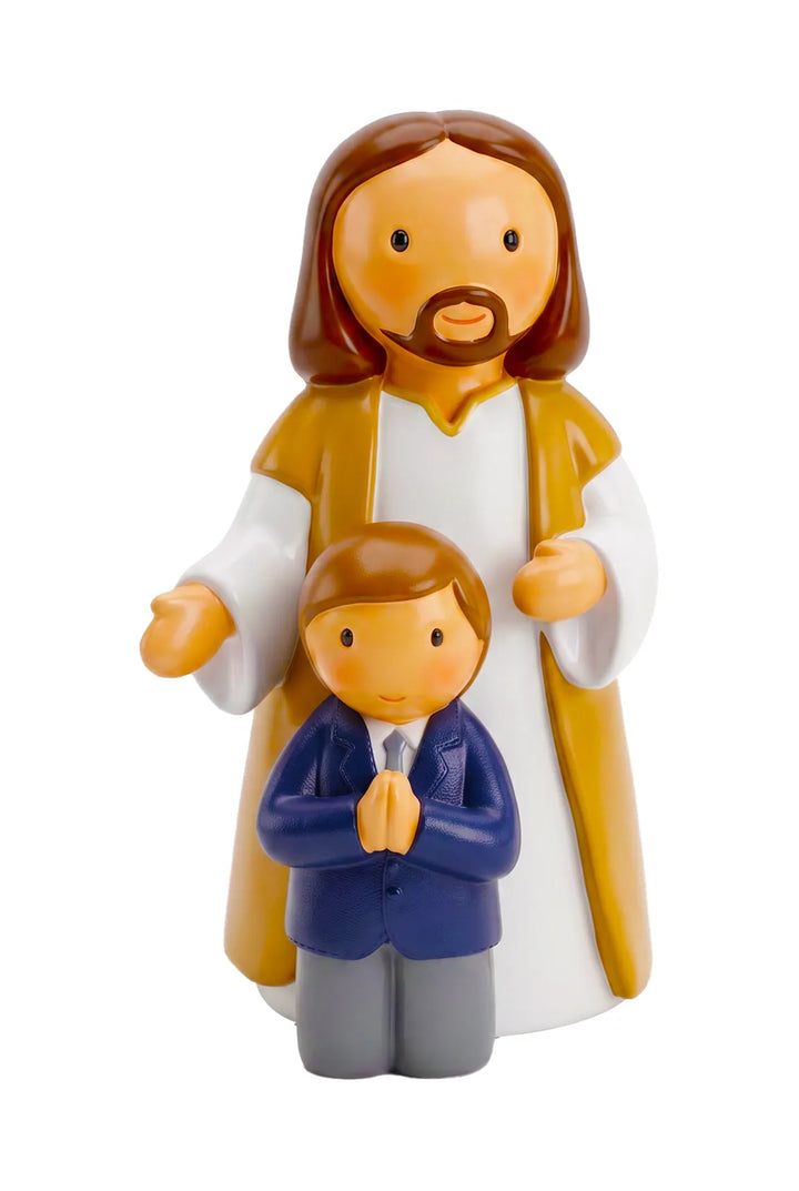 Little Drops of Water Miniature Saint Statue Walking With Jesus —  Boy Miniature Saint Statue