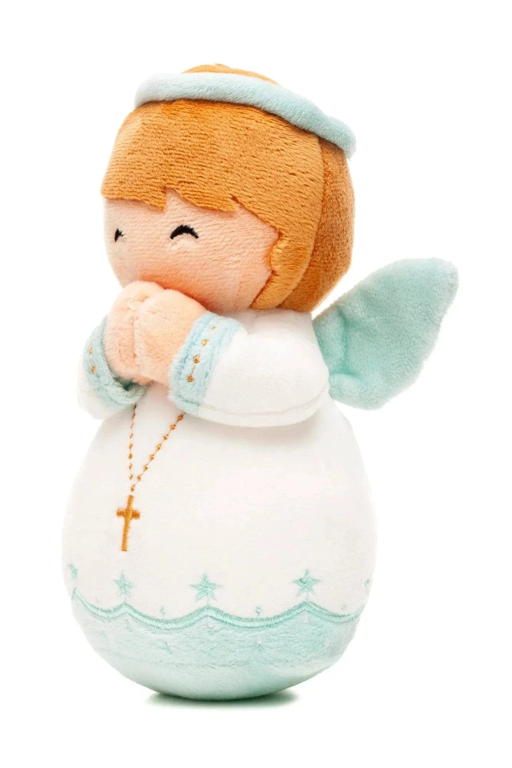 Guardian Angel Boy Catholic Plush Doll Divine Protection Detail View - Little Drops of Water