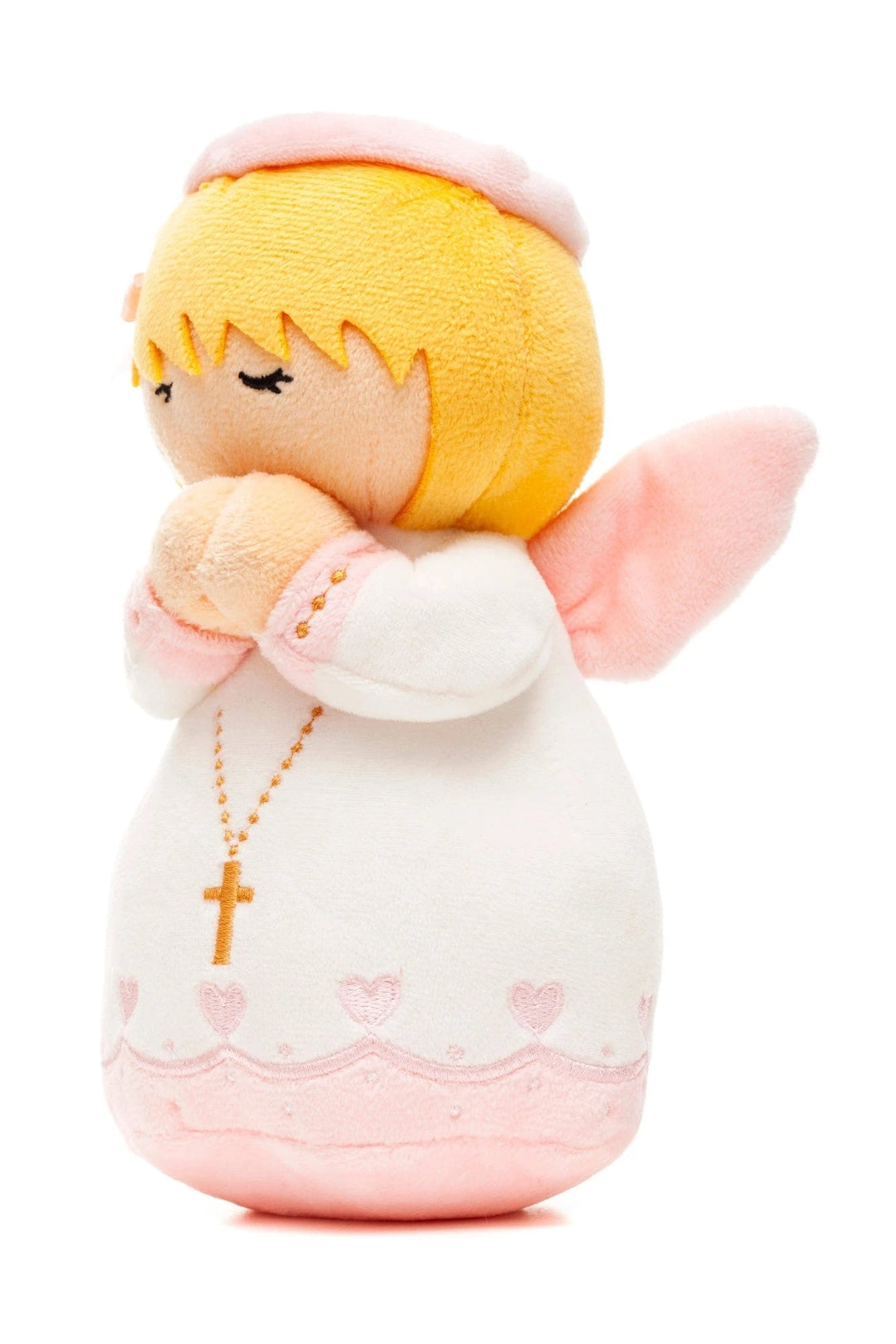 Guardian Angel Girl Catholic Plush Doll Divine Protection Detail View - Little Drops of Water