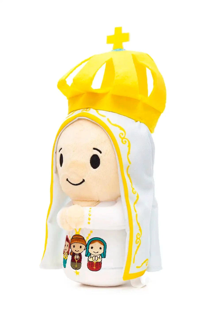 Our Lady of Fatima Catholic Plush Doll Virgin Mary Plush Detail View - Little Drops of Water