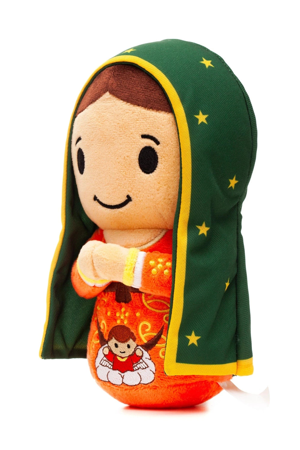 Our Lady of Guadalupe Catholic Plush Doll Virgin Mary Plush Detail View - Little Drops of Water