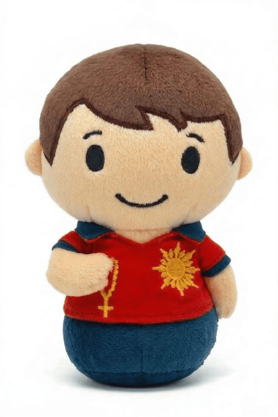 Little Drops of Water Plushie Saint Carlo Acutis Catholic Saint Plush Doll — Patron of the Internet Blue Jeans