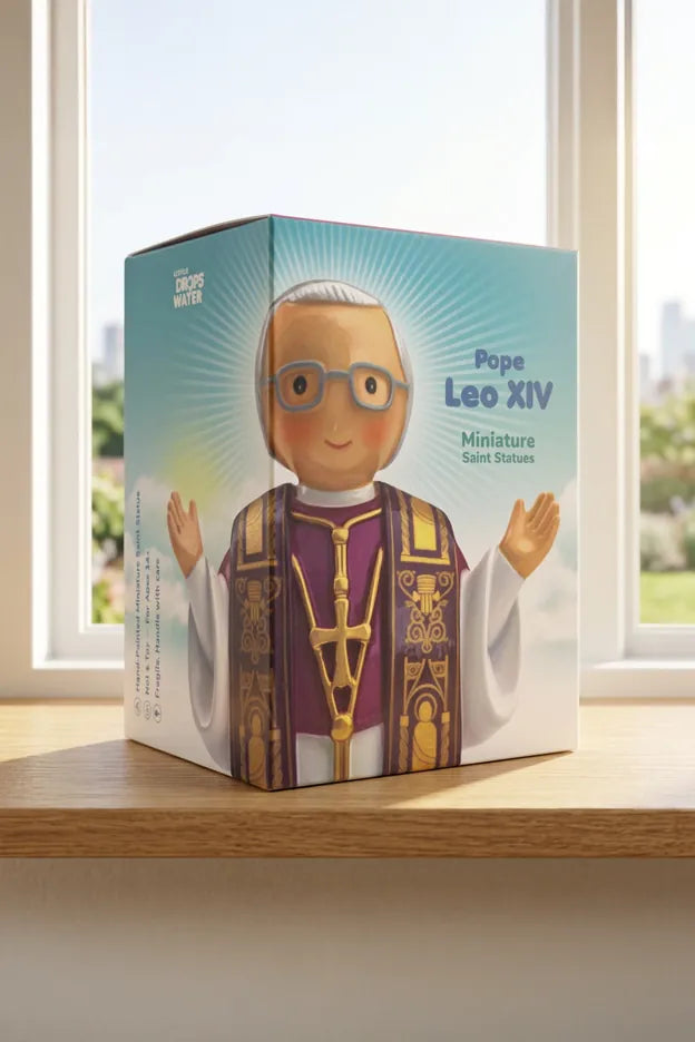 Little Drops of Water Pope Leo XIV Miniature Saint Statue