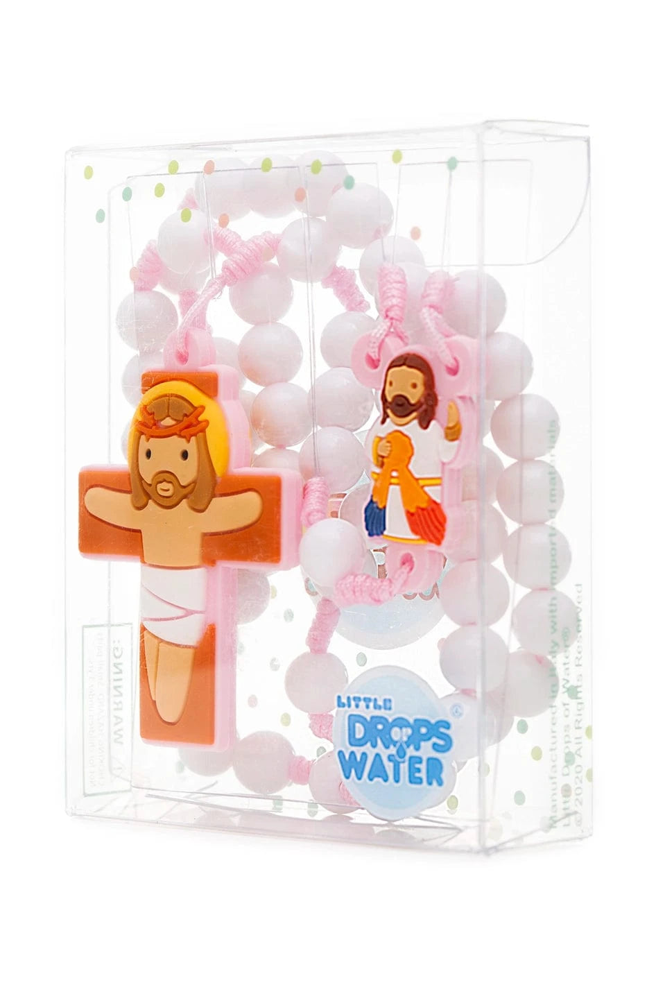 Little Drops of Water Rosaries Divine Mercy Pink | First Communion & Baptism Gift