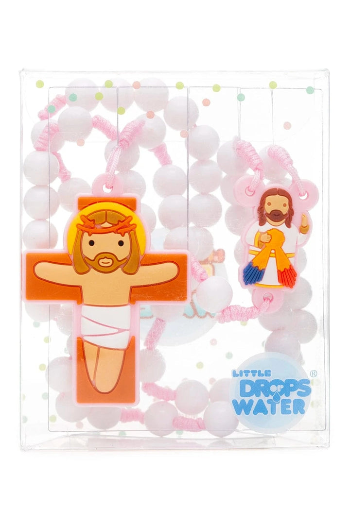 Little Drops of Water Rosaries Divine Mercy Pink | First Communion & Baptism Gift