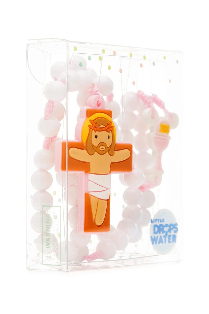Little Drops of Water Rosaries First Communion Pink | First Communion & Baptism Gift