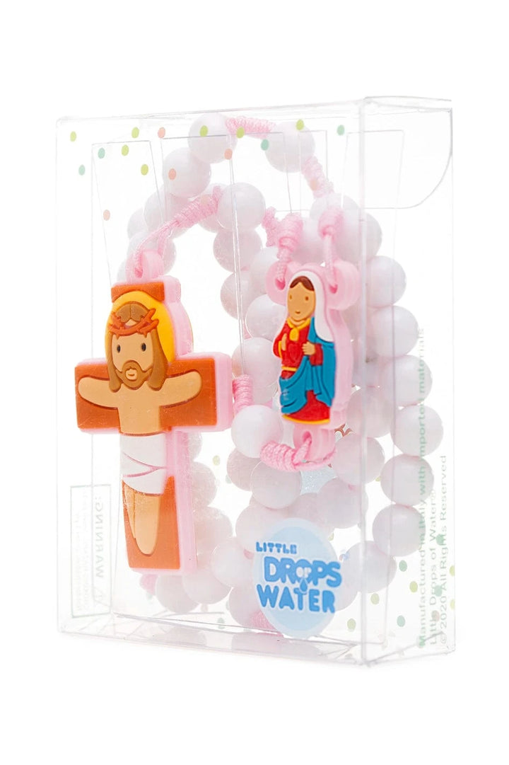 Little Drops of Water Rosaries Immaculate Heart Pink | First Communion &amp; Baptism Gift
