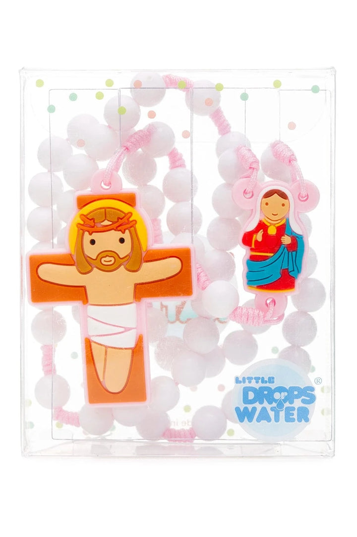 Little Drops of Water Rosaries Immaculate Heart Pink | First Communion &amp; Baptism Gift