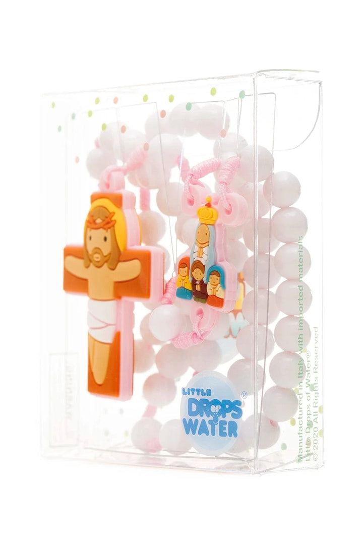 Little Drops of Water Rosaries Lady Of Fatima Apparition Pink | First Communion & Baptism Gift