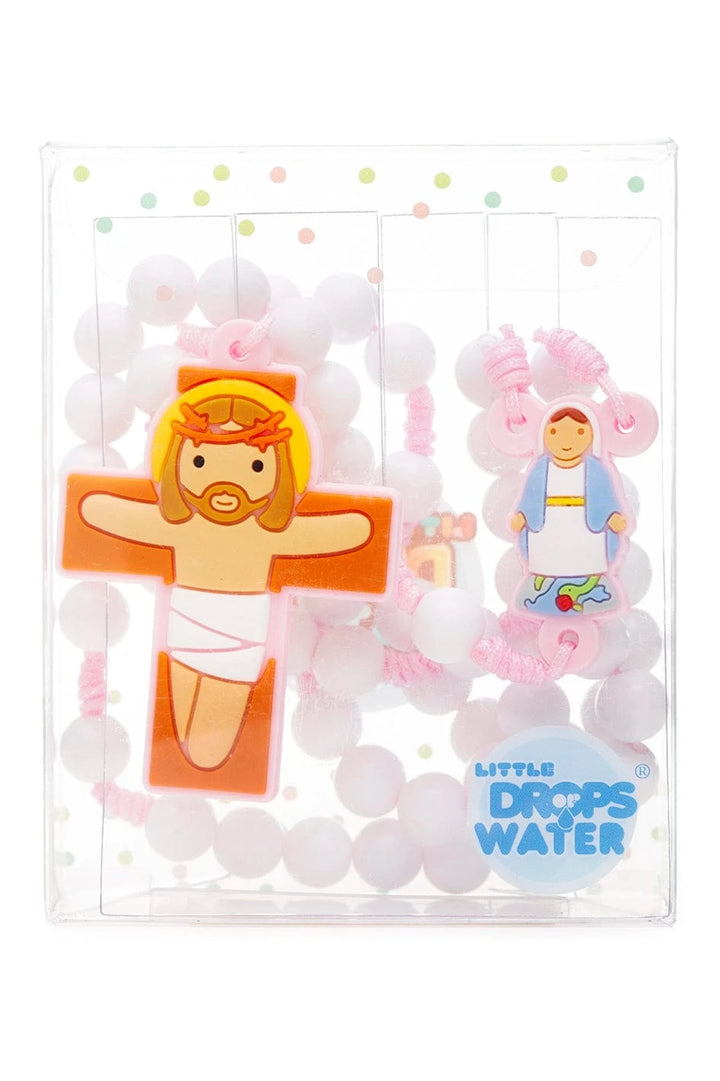 Little Drops of Water Rosaries Lady Of Grace Pink | First Communion &amp; Baptism Gift