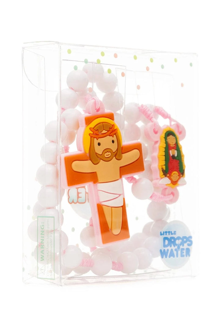 Little Drops of Water Rosaries Lady Of Guadalupe Pink | First Communion &amp; Baptism Gift