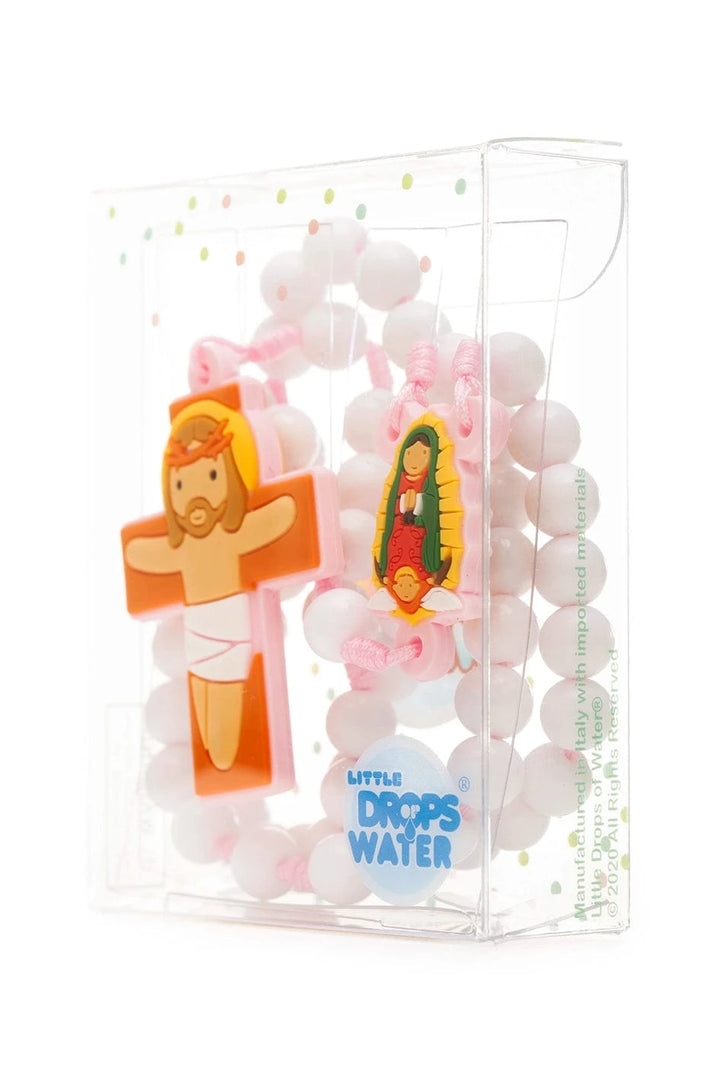 Little Drops of Water Rosaries Lady Of Guadalupe Pink | First Communion &amp; Baptism Gift