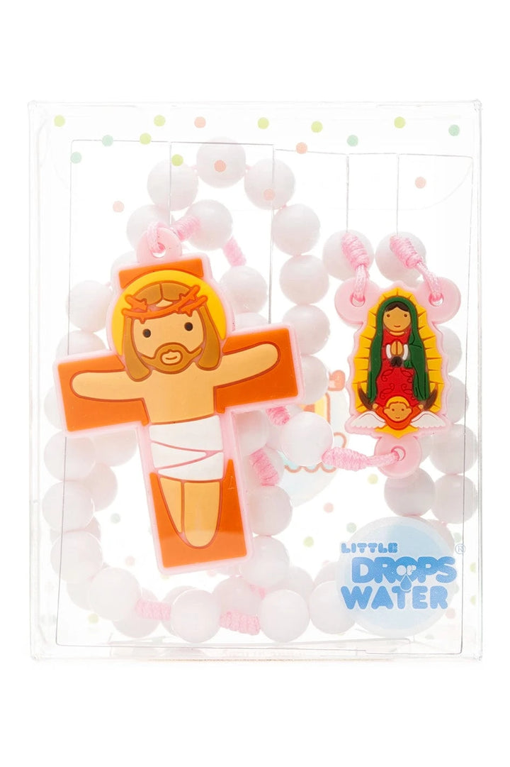 Little Drops of Water Rosaries Lady Of Guadalupe Pink | First Communion &amp; Baptism Gift