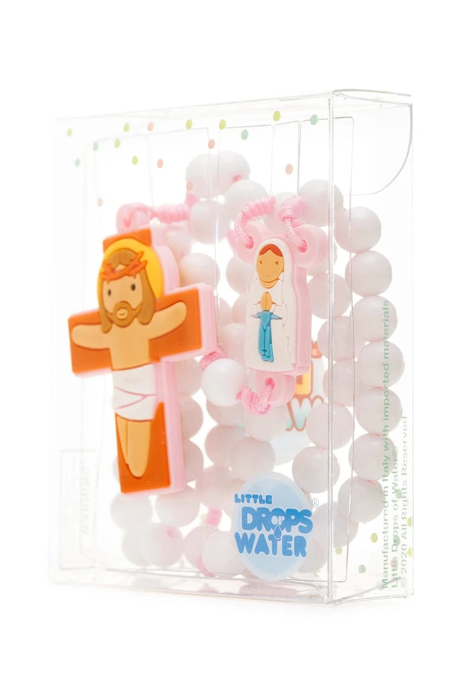 Little Drops of Water® Rosaries Lady Of Lourdes Pink | First Communion & Baptism Gift