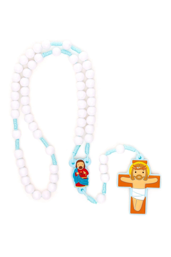 Little Drops of Water Rosaries Sacred Heart Blue | First Communion &amp; Baptism Gift
