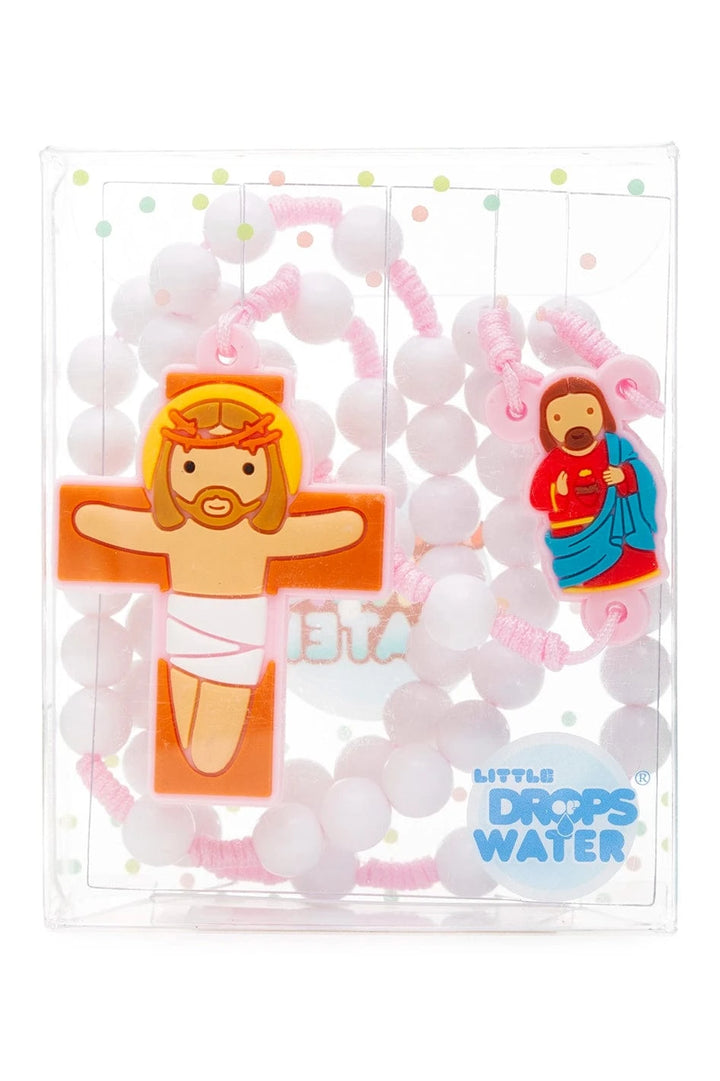 Little Drops of Water Rosaries Sacred Heart Pink | First Communion &amp; Baptism Gift For Girls