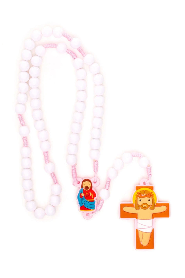 Little Drops of Water Rosaries Sacred Heart Pink | First Communion &amp; Baptism Gift For Girls