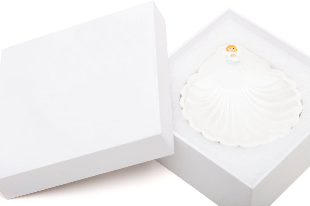 Little Drops of Water® Baptism Shell Baby Boy Angel Collectors Edition