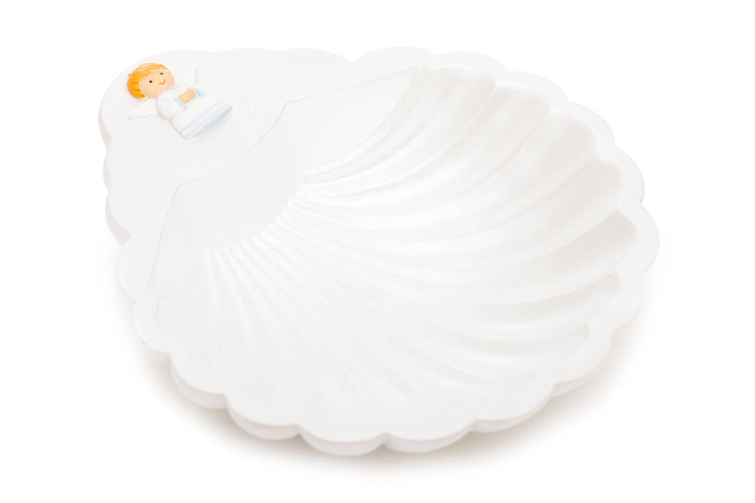 Little Drops of Water® Baptism Shell Baby Boy Angel Collectors Edition